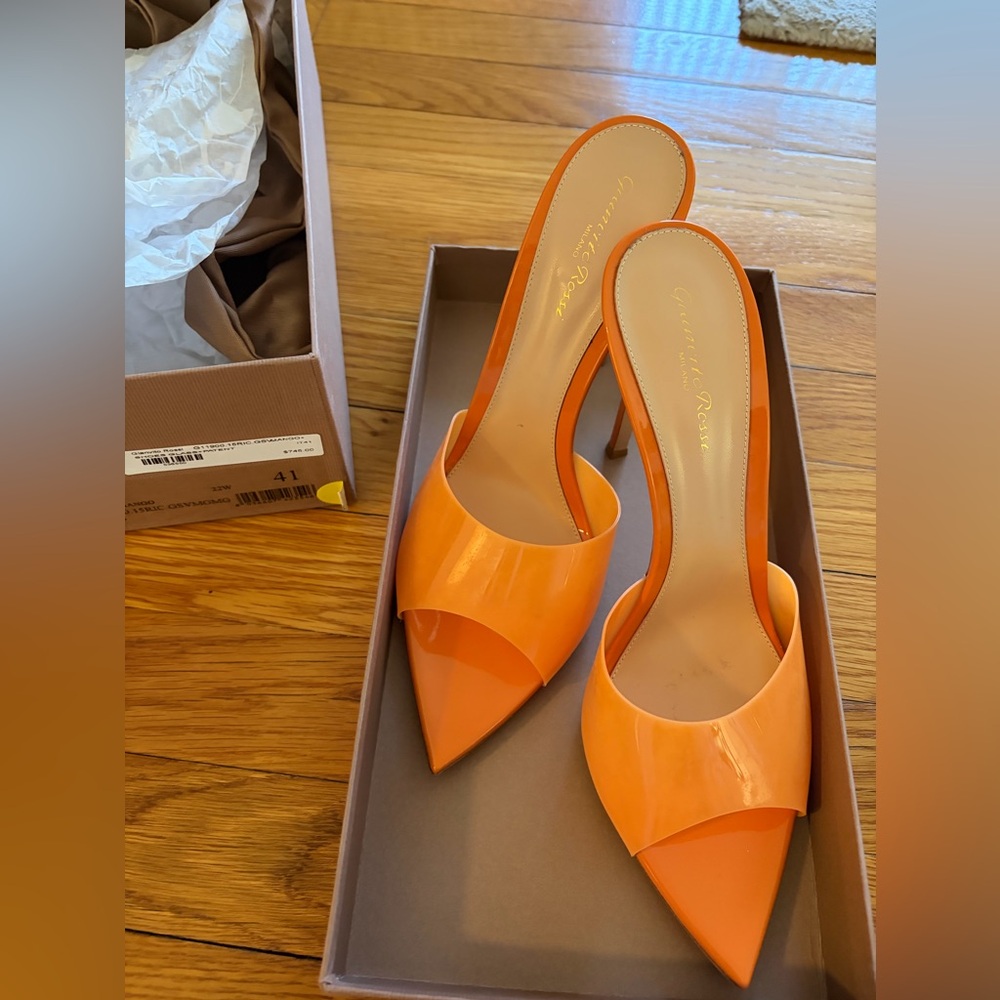 Gianvito Rossi Vibrant Orange Heels